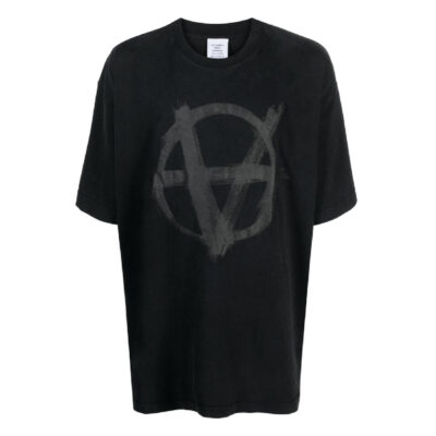 VETEMENTS Reverse Anarchy cotton T-shirt - Black