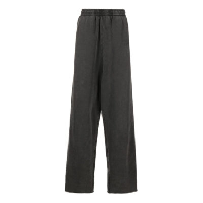 VETEMENTS elastic-waist wide-leg track pants - Smoky Black -