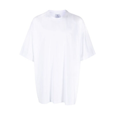 VETEMENTS logo-embroidered jersey T-shirt - White