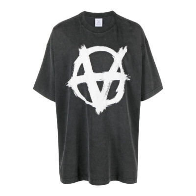 VETEMENTS reverse anarchy-print T-shirt - Grey